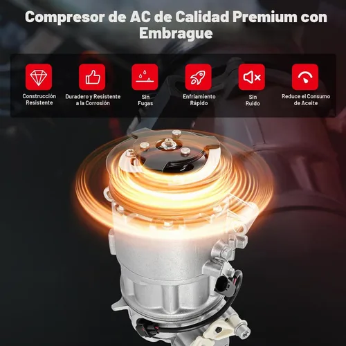 Vista 4 de CCIYU Compresor A/C 2012-2013 para BMW para 118i 1.6L, 2007 2008 2009 2010 2011 2012-2013 Ajuste para BMW para 118i para Cabrio 2.0L Compresor