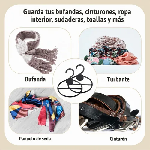 Vista 3 de FoldTier Organizador de plástico para bufandas, 50 unidades, ahorro de espacio, para bufandas, bufandas, pañuelos, almacenamiento de clasificación