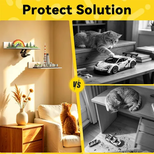 Vista 7 de BlissBox - Juego de 4 estantes flotantes para pared compatibles con Blanco