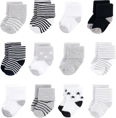 Vista 84 de Hudson Baby - Calcetines de algodón para bebés recién nacidos y Terry para niñas bebés