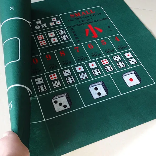 Vista 6 de Double Sided Poker Mat,Roll Up Roulette Mat Roulette Tables Felt Layout Table Mats for Poker Game Night