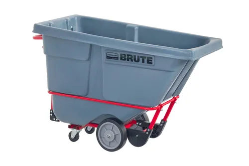 Vista 15 de Rubbermaid Commercial Products Camión volquete inclinable/carrito de basura/recolección de basura/reciclaje, 1/2 yarda cúbica, recolección de Negro