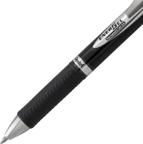 Vista 4 de Pentel EnerGel PRO - Bolígrafo de gel permanente, (0.028 in), línea media, archivador y resistente al agua, tinta negra, paquete de 2