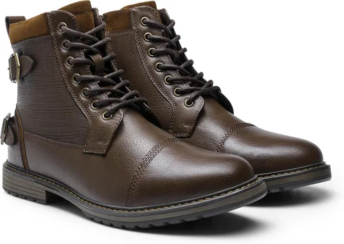 Vista 3 de Bruno Marc Botas de motocicleta para hombre, botas de vestir Oxford