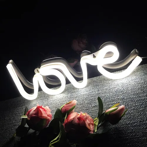 Vista 71 de Letrero de neón de amor para dormitorio, USB o batería, luz de neón para pared, luz de neón LED como letreros de pared de neón para niñas, letrero