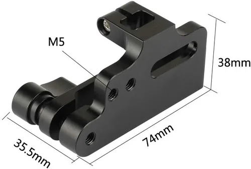 Vista 2 de CAMVATE Soporte de montaje SSD para Samsung T5 SSD con roscas de tornillo de 1/4"-20 y M5 - 1969