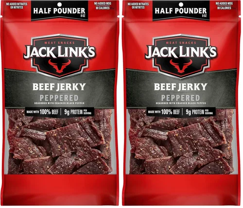 Vista 11 de Jack Link's Carne Crujiente de Res, con Pimienta, Bolsa Grande de Media Libra - Bocadillo de Carne Sabroso, Snacks de Proteína Listos para Comer
