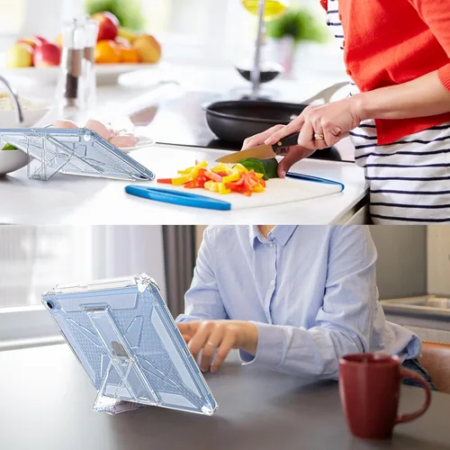 Vista 11 de Clear Stand Case for iPad Air 3 (Air 3rd Generation) 10.5 inch 2019 & iPad Pro 10.5 inch 2017 with Pencil Holder/Kickstand Soft TPU Back Silicone