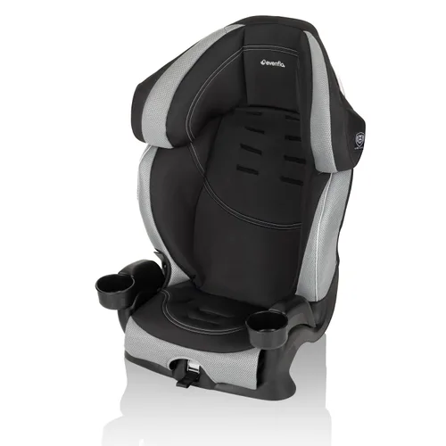 Vista 6 de Evenflo Chase LX - Asiento elevador con arnés para automóvil (color gris Jameson)