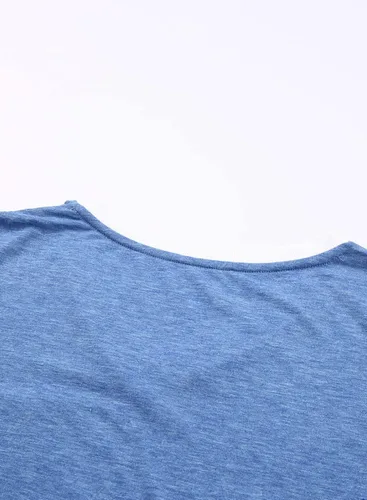 Vista 67 de Eytino Blusas de talla grande para mujer, cuello en V, manga corta, a rayas, casual, holgada, con bolsillo (1X-5X)