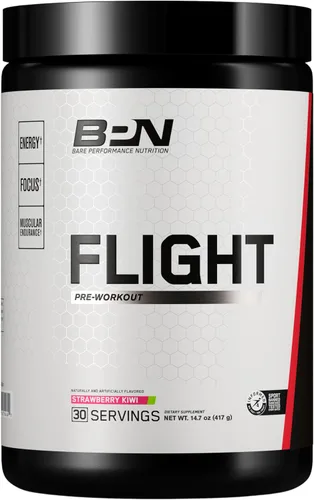 Vista 7 de Bare Performance Nutrition, BPN Flight Pre Entrenamiento, Frambuesa Azul, 30 porciones