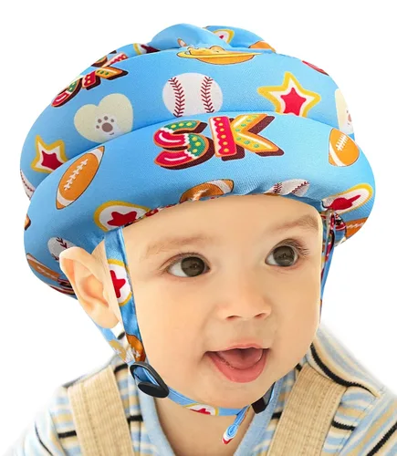Vista 11 de Protector de Cabeza para Bebé - Casco de Bebé para Gatear, Caminar, Correr - Sin Golpes y Cojín Suave - Gorra Protectora Ajustable, Protector