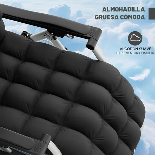 Vista 7 de Magshion Zero Gravity - Silla reclinable para patio, campamento, color Negro