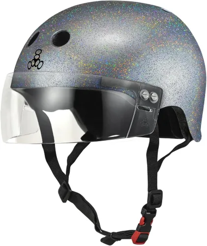 Vista 14 de Triple Eight El casco certificado Sweatsaver con visera para Roller Derby, Skateboarding y BMX