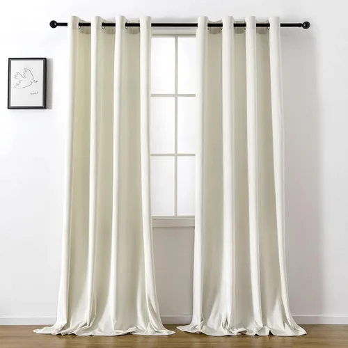Vista 10 de VANASEE Cortinas de terciopelo gris oscuro para dormitorio, 63 pulgadas de largo, cortinas opacas para oscurecer la habitación, cortinas