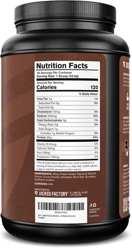 Vista 7 de Jacked Factory Auténtico polvo aislado de proteína de suero ISO, bajo en carbohidratos, proteína de construcción muscular sin OMG sin rellenos