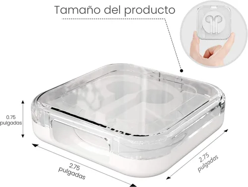 Vista 4 de pzoz Funda para auriculares compatible con Apple iPhone/iPad/iPods EarPods, funda organizadora de cable para auriculares con cable, soporte