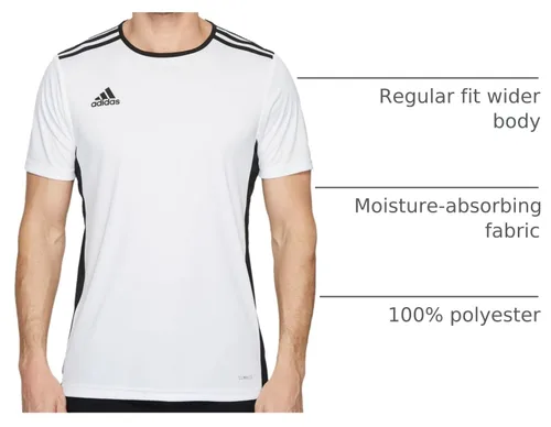 Vista 4 de Adidas Entrada 18 - Camiseta para niños Blanco/Negro