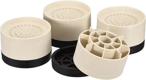 Vista 19 de uxcell Juego de 4 elevadores redondos para muebles, altura de 1.38 pulgadas, elevadores de cama ajustables para marco de cama, mesa, escritorio