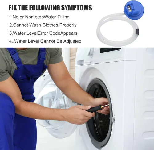 Vista 7 de DC96-01703H Interruptor de nivel de agua de lavadora para Samsung Sensor de presión de arandela Piezas de repuesto AP5799898 PS876404 3997570 Azul