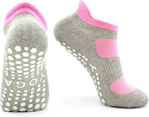 Vista 6 de Busy Socks Paquete de 2 calcetines antideslizantes para yoga, pilates, fitness, hospital, para mujeres y hombres, antideslizantes, para danza