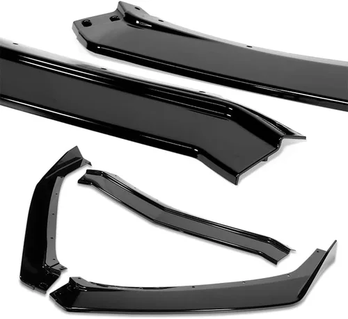 Vista 2 de Kit de 3 bordes de parachoques delantero compatibles con Chevy Corvette C8 2020-2025, alerón de protección con moldura divisora estilo 5VM, difusor