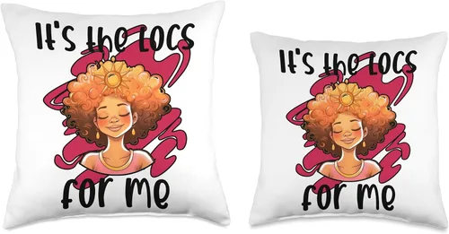 Vista 3 de Locs Afro Dreadlocks Love Natural Beauty Hair It's the Locs for Me Afro Hair - Almohada negra americana africana, 16 x 16 pulgadas, multicolor
