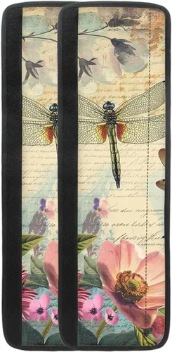 Vista 8 de DISNIMO Juego de 2 fundas para manijas de puerta de refrigerador con diseño floral de mariposa azul, protector de decoración de electrodomésticos