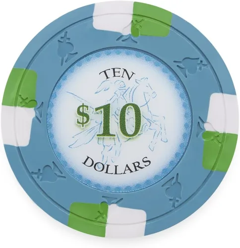 Vista 9 de Claysmith Gaming Paquete de 50 fichas de póquer Poker Knights, compuesto de arcilla pesada de 0.48 oz