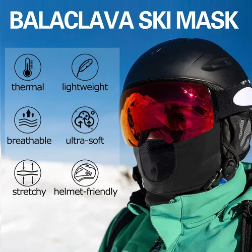Vista 2 de ZMUBB Balaclava Ski Mask with Warm Fleece & Breathable Mesh,Winter Face Mask for Skiing,Snowboarding,Motorcycling