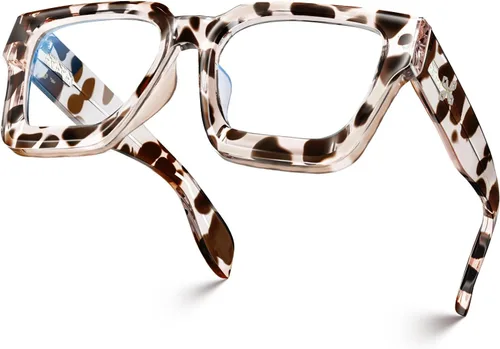 Vista 26 de VISOONE Rectángulo TR90 UV400 - Gafas antirreflejos para computadora Alyssum Blanco