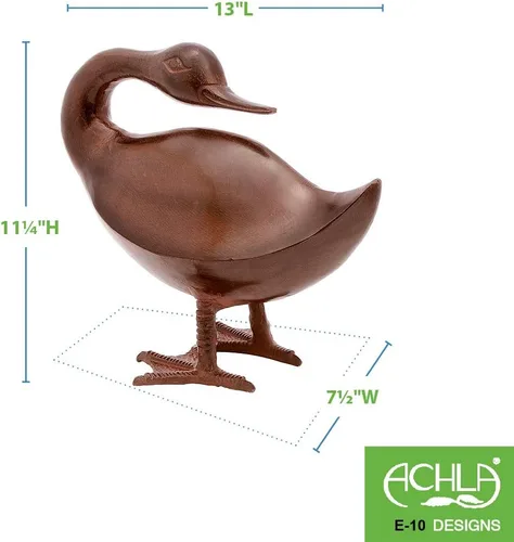 Vista 2 de Achla Designs Adiós pato, estatua de animales de jardín