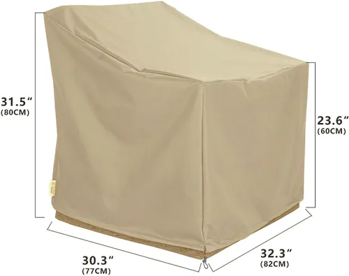 Vista 4 de Fundas para Muebles de Patio, Funda para Muebles de Exterior Impermeable, Fundas de Juego de Muebles de Patio para Juego de Conversación al Aire