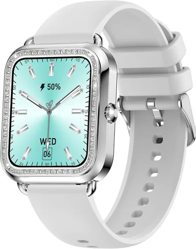 Vista 9 de Yihou Relojes inteligentes para mujer para Android iOS (hacer llamadas), monitor de actividad física con monitor de presión arterial de frecuencia