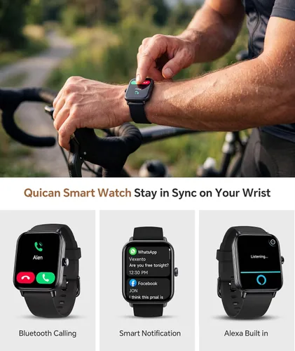 Vista 2 de Relojes inteligentes para mujeres/hombres, reloj inteligente para teléfonos Android y compatible con iPhone, Alexa integrado, relojes de fitness