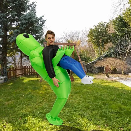 Vista 7 de XIDAJIE Disfraz inflable de alienígena para adultos disfraz de Halloween disfraz de fantasía disfraz de cosplay para Halloween Pascua Navidad