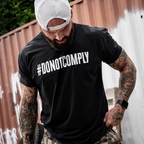 Vista 4 de Combat Iron #DONOTCOMPLY - Camiseta de manga corta para hombre