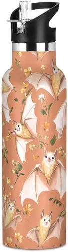 Vista 20 de Botella de agua aislada con popote Kawaii Devon Rex Cats Blush doble pared aislada al vacío ligera para deportes, gimnasio, viajes al aire libre