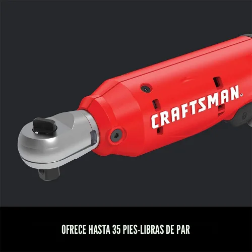 Vista 4 de CRAFTSMAN V20 Llave de trinquete inalámbrica, transmisión de 3/8 pulgada, 300 RPM, hasta 4,7 m·kg de par, herramienta desnuda solamente (CMCF930B)
