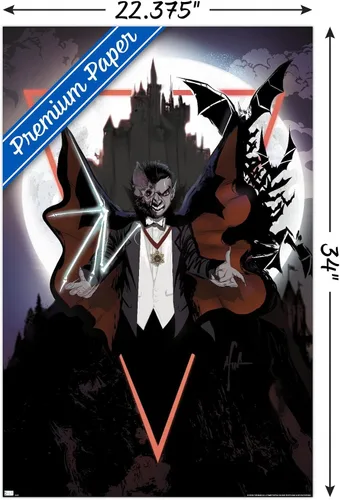 Vista 3 de Trends International Drácula - Póster de pared con ilustración, 22.375 x 34 pulgadas, versión premium sin marco