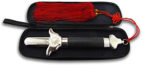 Vista 7 de Espada Taichi china extensible de alta calidad con borla de espada roja de lujo gratis y bolsa de piel sintética