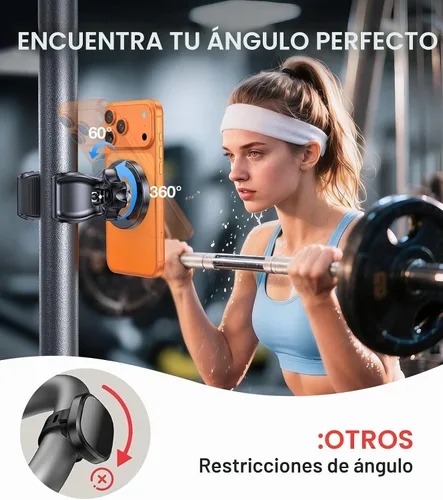 Vista 4 de Coolpow - Soporte de teléfono para cochecito Magsafe para caminadora