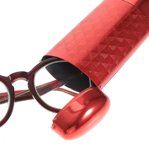 Vista 5 de TENDYCOCO Caso de gafas de sol Caso duro de aluminio para gafas para adultos (plata)