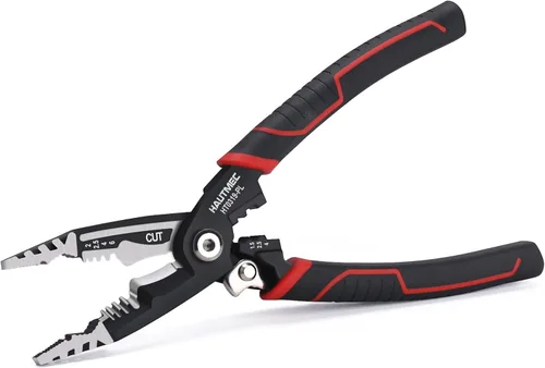 Vista 8 de HAUTMEC Herramienta pelacables Pro 8 "Multifuncional Combinación Linesman Alicates Cortador de Cable Pelacables Herramienta de prensado Terminal