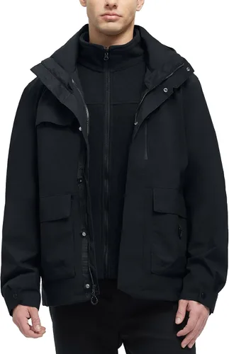 Vista 2 de YGREYG Chaquetas de invierno impermeables 3 en 1 para hombre, para esquí, abrigo de lluvia y nieve, con forro acolchado, cortavientos