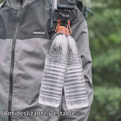 Vista 2 de Soporte magnético para correa de mochila con clip rápido y adaptador magnético, soporte para clip de correa de hombro y cinturón compatible