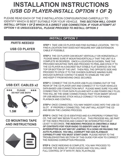 Vista 3 de (AIE)-PREM-CD-DLX - Reproductor de CD USB para automóvil - Kit USB de lujo con control remoto de CD - Funciona con "Cualquier vehículo
