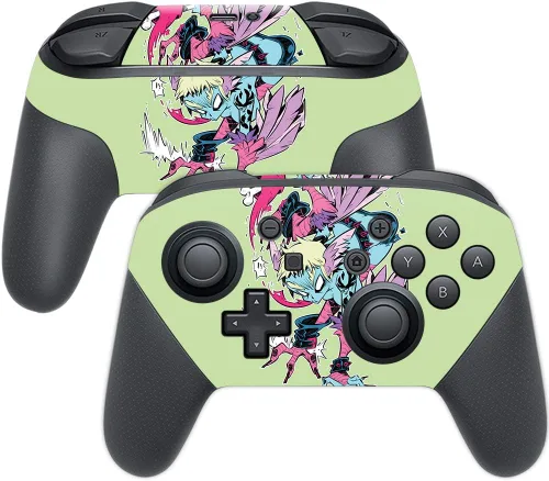 Vista 8 de MightySkins Skin compatible con Nintendo Switch Pro Controller - Alien Battle Funda protectora de vinilo duradera y única Fácil de aplicar