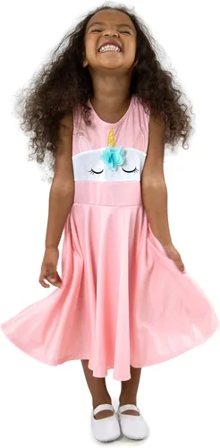 Vista 7 de Little Adventures Vestido de princesa de unicornio rosa