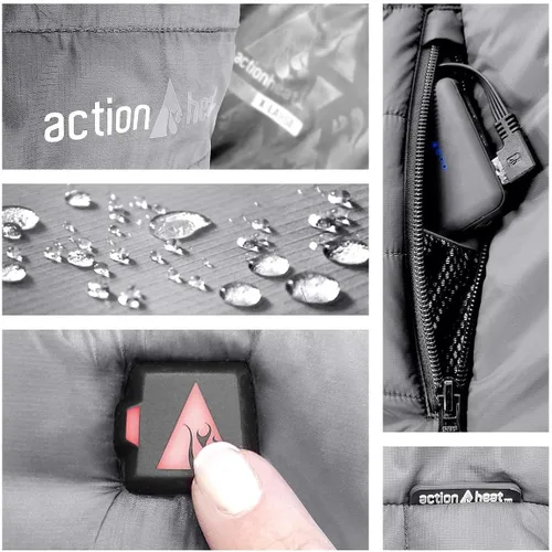 Vista 6 de ActionHeat Chaleco acolchado con aislamiento térmico con batería de 5 V para mujer Antártida Blanco